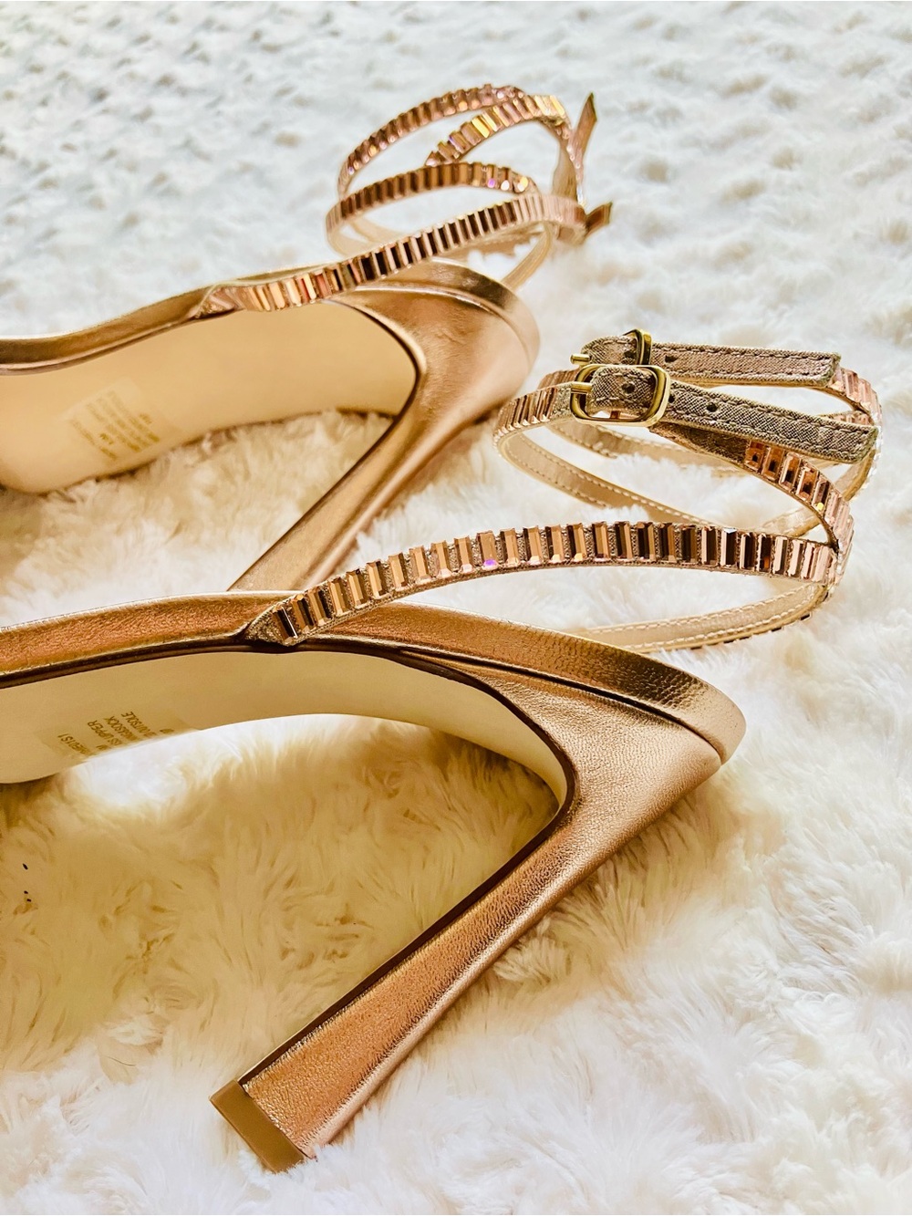STEVE MADDEN | Thierry Rose Gold Strappy High Heel Sandals